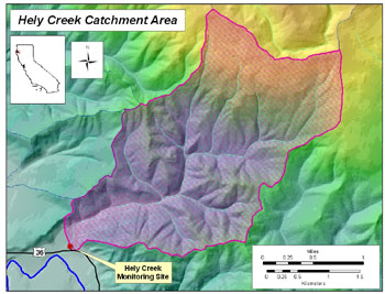 Hely Creek Catchment Area Map
