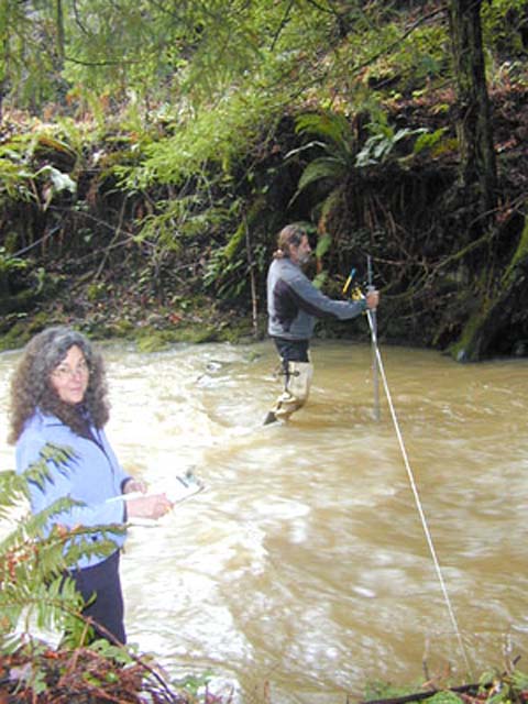 Jesse and Maria doing a discharge measurement